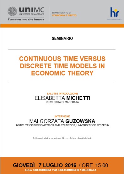 CONTINUOUS TIME VERSUS DISCRETE TIME MODELS IN ECONOMIC THEORY