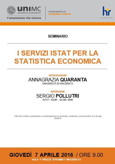 PER LA STATISTICA ECONOMICA