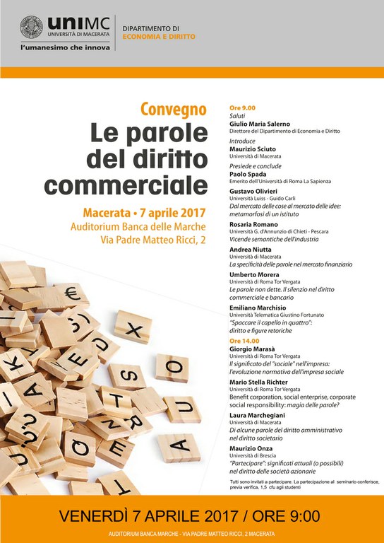 Le parole del Diritto Commerciale