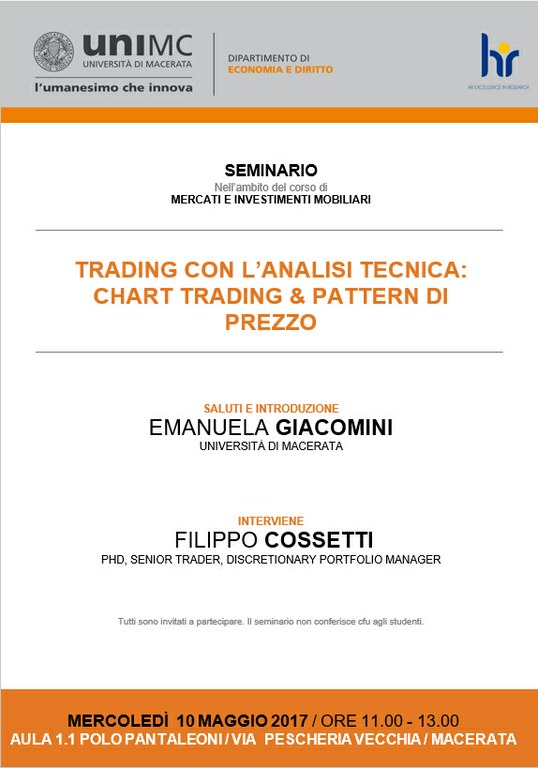 TRADING CON L’ANALISI TECNICA: CHART TRADING & PATTERN DI PREZZO 